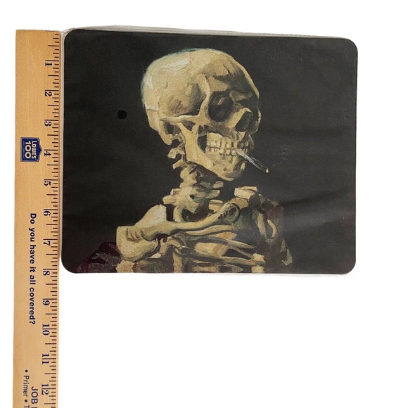 Van Gogh Smoking Skeleton Desk Set Mouse Pad Coaster Magnetic Bottle Opener NEW - Picture 7 of 9